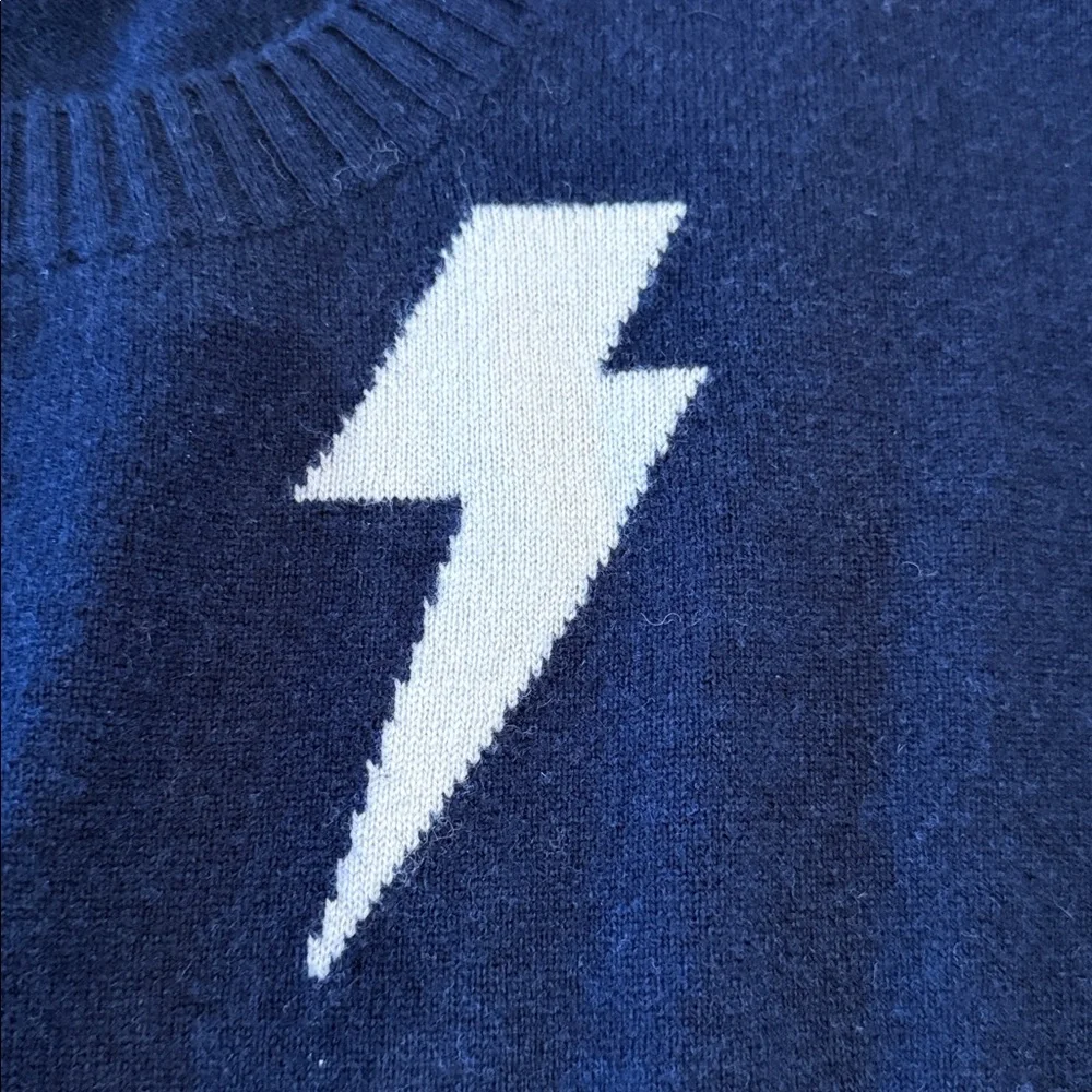Rails Presley Navy Lightning Bolt Cashmere Sweater - XS